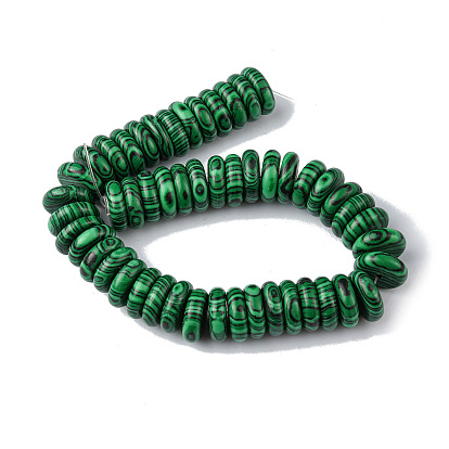 Synthetic Malachite Beads Strands, Disc