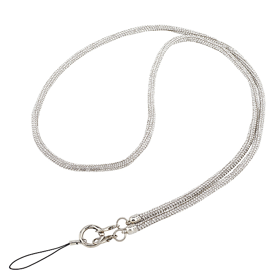 Zinc Alloy Resin Universal Cell Phone Strap Crossbody Neck Strap Phone Charms, with PVC Plastic Phone Tether Tab for Phones Full Coverage Case