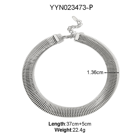 304 женские ожерелья-цепочки из нержавеющей стали, цвет нержавеющей стали