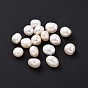 Natural Cultured Freshwater Pearl Beads, No Hole, Two Side Polished
