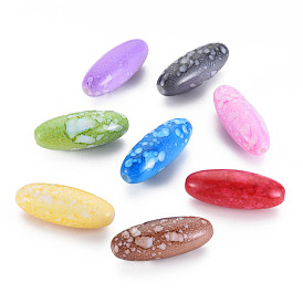 Baking Paint Opaque Acrylic Beads, Rice