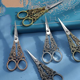 Stainless Steel Scissors, Retro Shears, for Sewing, Needlework, Cutting Paper Craft