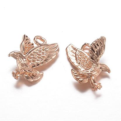 Long-Lasting Plated Brass Charms, Eagle, Cadmium Free & Lead Free