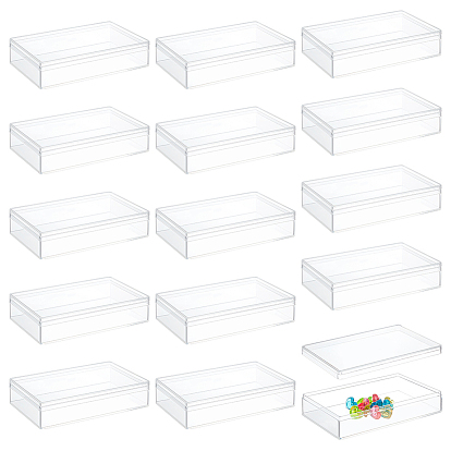 15шт. прямоугольные прозрачные акриловые коробки для хранения, подарочный футляр