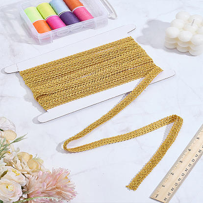 Polyester Braided Lace Ribbon, for Garment Accessories, with Cardboard Display Card