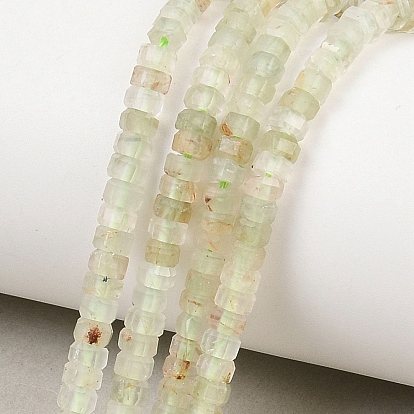 Естественный зеленый Rutilated кварцевые нити бисера, граненые, шестиугольник