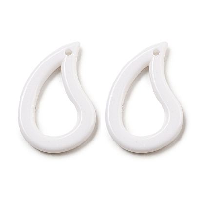 Opaque Acrylic Pendants, Magatama Charms