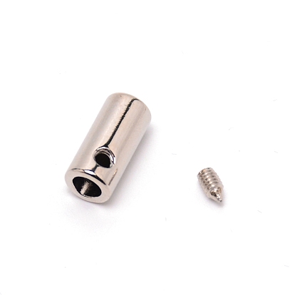 Zinc Alloy Cord Ends, with Screw, Column