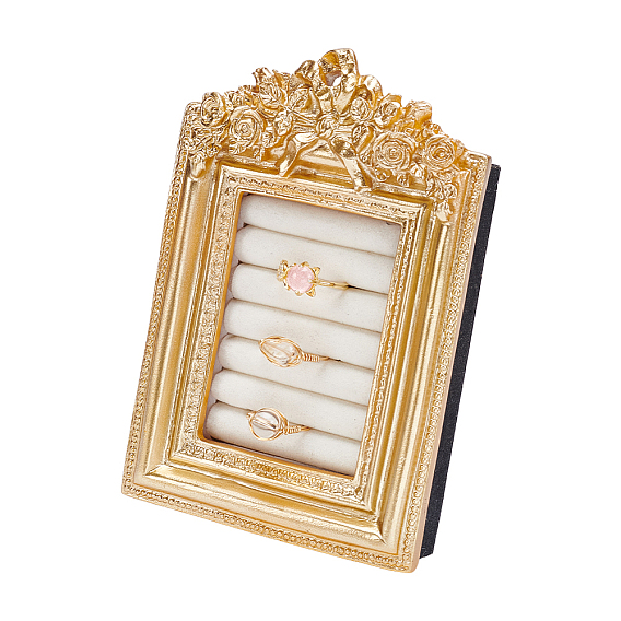 Фоторамки, подставки для колец из смолы, Органайзер для украшений, в том числе для сережек-гвоздиков., перстни, прямоугольные