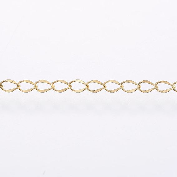 Ионное покрытие ручной работы (ip) 304 бордюрные цепи из нержавеющей стали, пайки, с катушкой, овальные