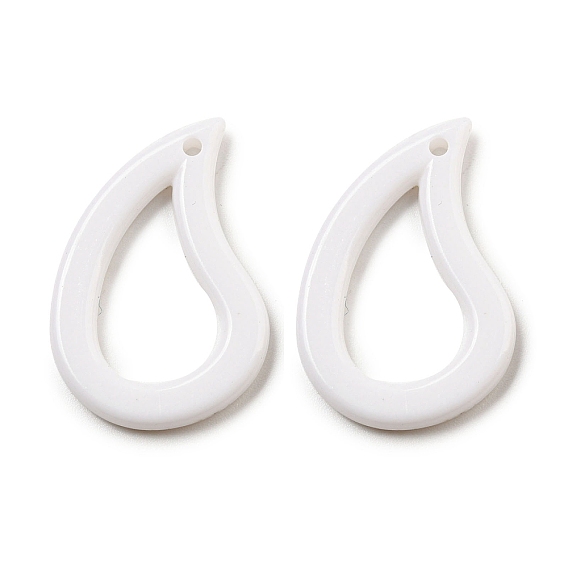 Opaque Acrylic Pendants, Magatama Charms