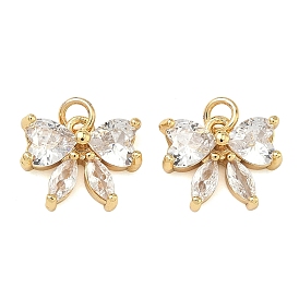 Латунные микро проложить кубического циркония подвески, бантом прелести, без свинца и без кадмия, стойки покрытие, долговечный
