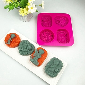 Angel DIY Food Grade Silicone Molds, Fondant Molds, Resin Casting Molds, for Chocolate, Candy, UV Resin & Epoxy Resin Craft Making
