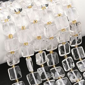 Природных кристаллов кварца бисер нитей, горного хрусталя, квадратный, граненые, с бисером