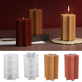 6-понированные силиконовые формы для ароматических свечей в форме звезды, формы для изготовления свечей, формы для ароматерапевтических свечей