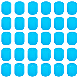30pièces de bouchons de valve de pneu en plastique lumineux, Bouchons anti-poussière de valve de pneu pour roues de voiture, hexagone