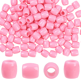 120шт непрозрачные шарики из смолы, бусины с большим отверстием, колонка