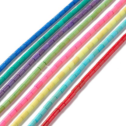 Синтетических нитей бирюзовые бусы, колонка