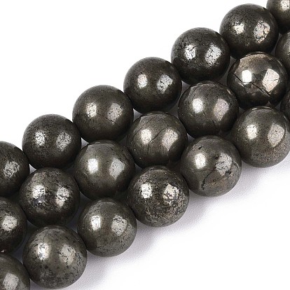 Природного пирита бисер нитей, круглые