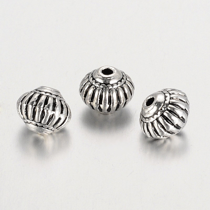 Tibetan Style Alloy Bicone Beads, Cadmium Free & Lead Free, 8x6.5mm, Hole: 1.5mm, about 950pcs/1000g