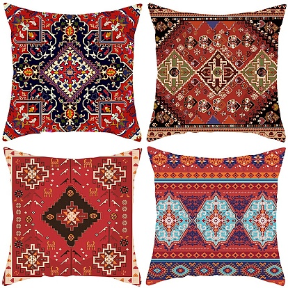 Наволочка из мешковины с турецким цветочным узором, квадратная наволочка, для украшения дивана-кровати
