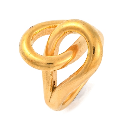 Ионное покрытие (IP) 304 широкие кольца из нержавеющей стали с узлом для женщин