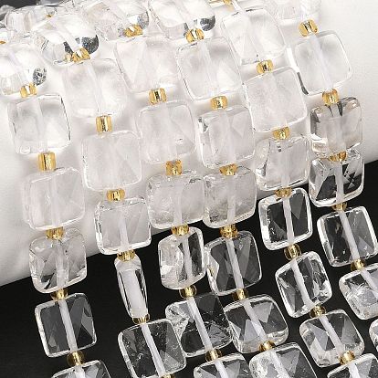 Природных кристаллов кварца бисер нитей, горного хрусталя, квадратный, граненые, с бисером