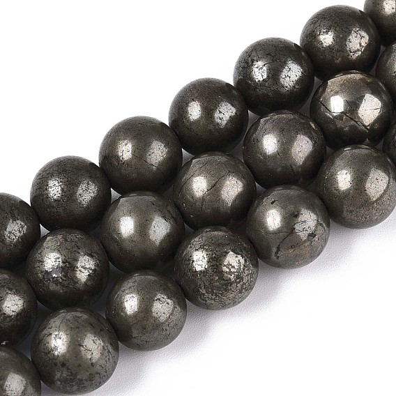 Природного пирита бисер нитей, круглые