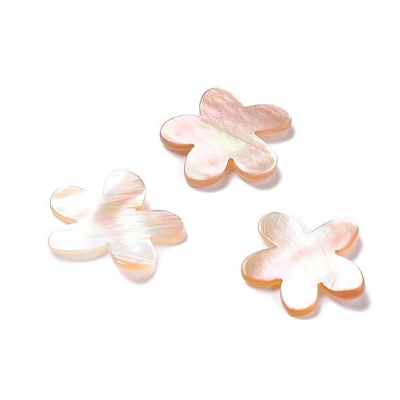Coquillage cabochons, fleur