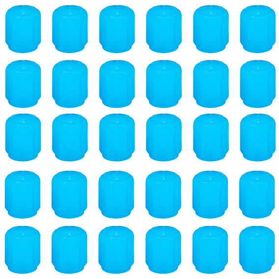 30unidades de tapones luminosos de plástico para válvulas de neumáticos, tapas antipolvo de válvula de neumático para ruedas de coche, hexágono
