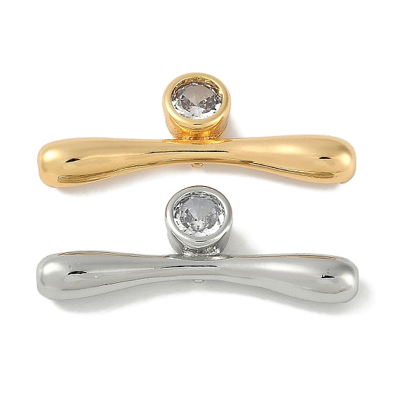 Латунные микро проложить кубического циркония бусы, без кадмия, без никеля и без свинца, полоса