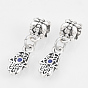 Alloy Enamel European Dangle Charms, Large Hole Pendants, Hamsa Hand