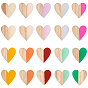 Resin & Wood Two Tone Cabochons, Heart