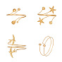 304 Stainless Steel Upper Arm Cuff, Open Arm Cuff Bangles for Women, Golden