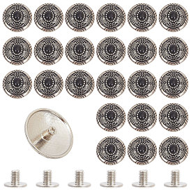 Заклепка винта сплава & имитация бирюзы корабля твердая, DIY кожаный гвоздь, плоско-круглые