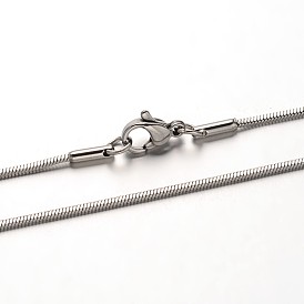 304 Stainless Steel Herringbone Chain Necklaces, with Lobster Claw Clasps, 15.7 inch(40cm)x1mm