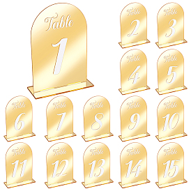 15 шт. 15 количество стилей 1~15 акриловые карточки для рассадки гостей, для свадьбы, ресторан, украшения на день рождения, арка
