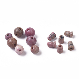 Природных драгоценных камней 3 отверстие гуру шарики, T-просверленные бусы, для буддийского ювелирное