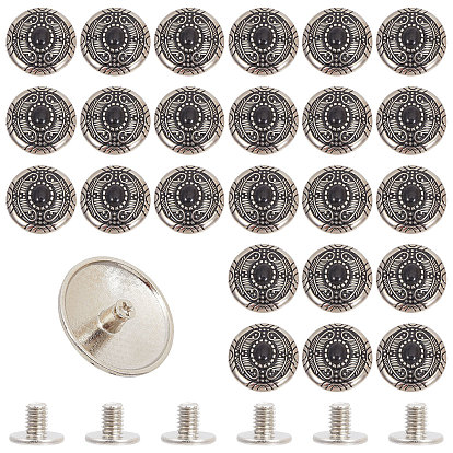 Заклепка винта сплава & имитация бирюзы корабля твердая, DIY кожаный гвоздь, плоско-круглые