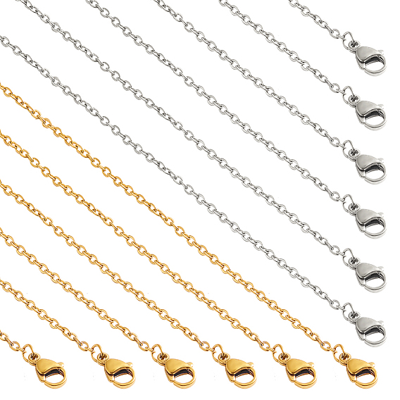 20 шт. 2 цвета 304 набор цепочек из нержавеющей стали, для изготовления колье из бисера