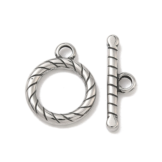 316 застежки-тогглы из хирургической нержавеющей стали, ручная полировка, твист кольцо