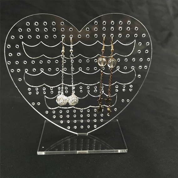 Acrylic Earring Display, Heart