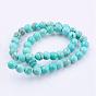 Natural Howlite Bead Strands, Dyed & Heated, Round