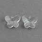 Butterfly Transparent Glass Pendants, Faceted, 12x15x7mm, Hole: 1mm
