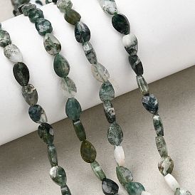Природные моховой агат бисер нитей, слеза, граненые