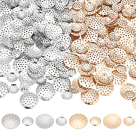 400 шт 4 стили железный палец кольцо/брошь сито фурнитура, перфорированные настроек диска