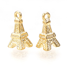 Brass Charms, Tower, Nickel Free