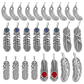 26шт. 6 стили тибетский стиль сплав большие подвески, перо