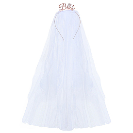 Резинки для волос из сетчатой ткани, сплава и полиэстера Word Bride, аксессуары для волос для женщин