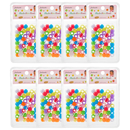 Пластиковые бусины рондель и пластиковые хвосты для укладки волос, инструменты для плетения кос, для женщин девушки